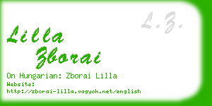 lilla zborai business card